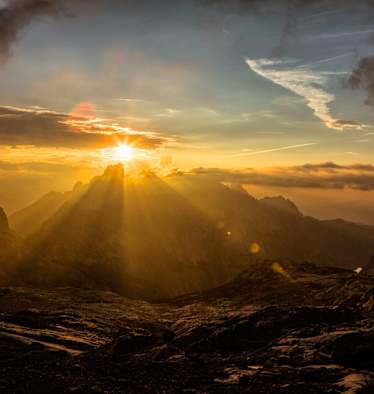 Sonnenuntergang bei der Adamekhütte