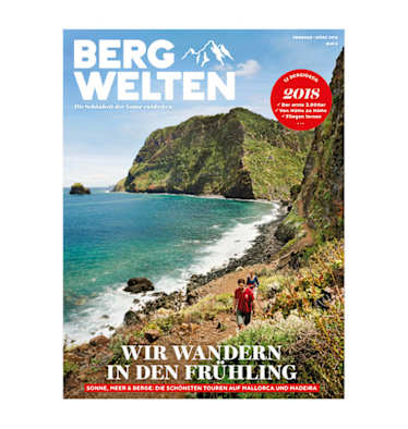 Cover des Bergwelten Magazins (Februar/März 2018)