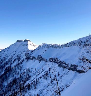Ausblick im Aufstieg zum Schlenken auf den Schmittenstein (1.695 m)