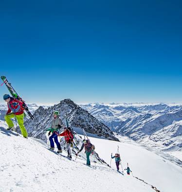 Hoch-Tirol - eine der atemberaubendsten Skirouten in den Ostalpen
