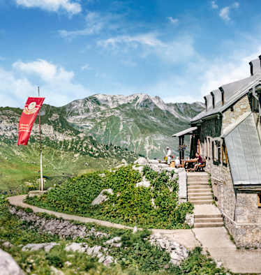 Das Prinz-Luitpold-Haus in den Allgäuer Alpen