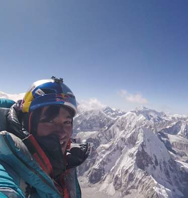 David Lama auf dem Gipfel des Lunag Ri 2018