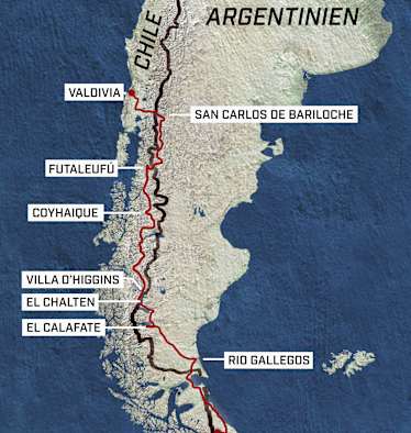 Patagonien Karte