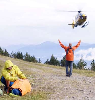 Notfall Mountainbike-Unfall am Berg