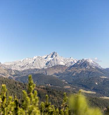 Blick vom Gerzkopf auf das Dachsteinmassiv