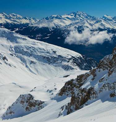 Winterlandschaft bei Leukerbad im Kanton Wallis