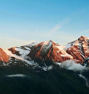 Natur-Erlebnisweg Ferleiten: Blick in die Glocknergruppe mit dem Großen Wiesbachhorn