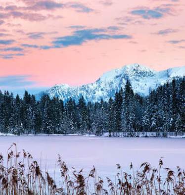 Bayern: Hintersee in Ramsau im Berchtesgadener Land