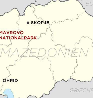 Karte Mazedonien Mavrovo Map