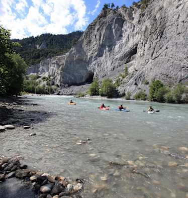 Kajakfahren Vorderrheinschlucht
