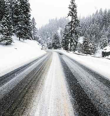 Strasse Winter