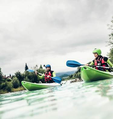 Paddeln auf der Iller in Bayern