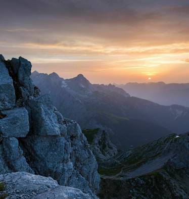 Auf der Dreitorspitze (2.682 m) im Wettersteingebirge