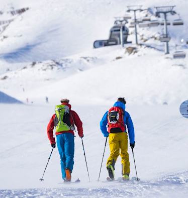 Pistenskitour: Tourengeher am Kitzsteinhorn in Salzburg