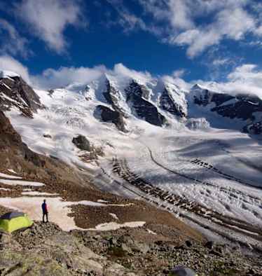 Wohl einer der schönsten Berge der Ostalpen: der 3.900 m hohe Piz Palü