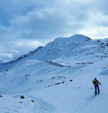 Skitour auf den Piz Turettas im Val Müstair in Graubünden