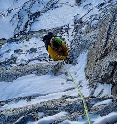 Martin Sieberer in der Schrammacher Nordwand