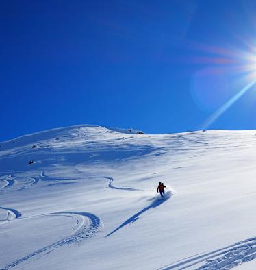 Freeriden im Val Müstair in der Schweiz