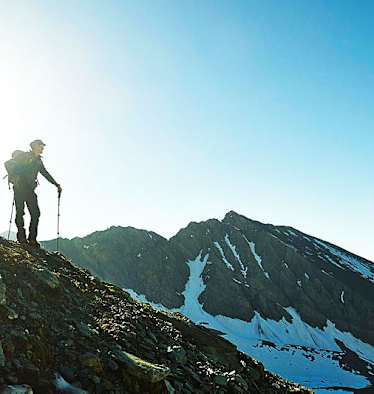 Wanderer in der Glocknergruppe in Tirol