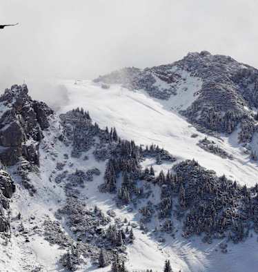 Bayerische Voralpen: Blick aufs Wildalpjoch im Winter