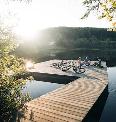 Rad Zwischenstopp am See im Mühlviertel