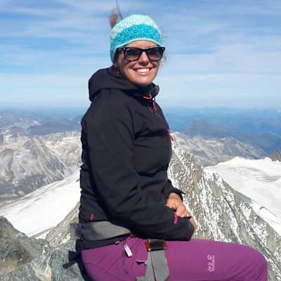 Katrin am Gipfel vom Großglockner