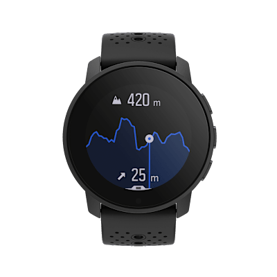 Auf der Suunto 9 Peak werden die vergangenen und bevorstehenden Höhenmeter einer Tour angezeigt.