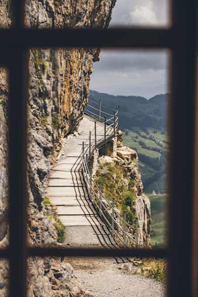 Blick aus dem Berggasthof