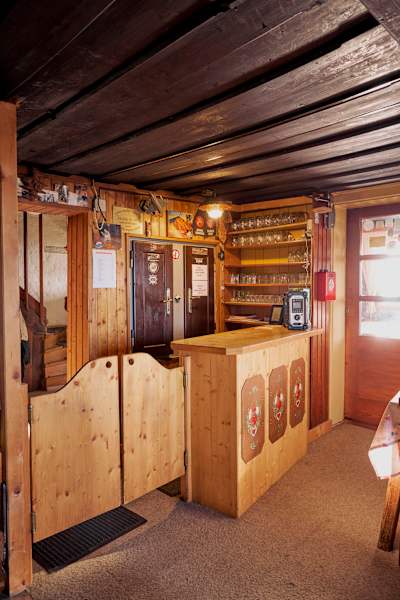 Die Theke des Graf-Meran-Hauses.