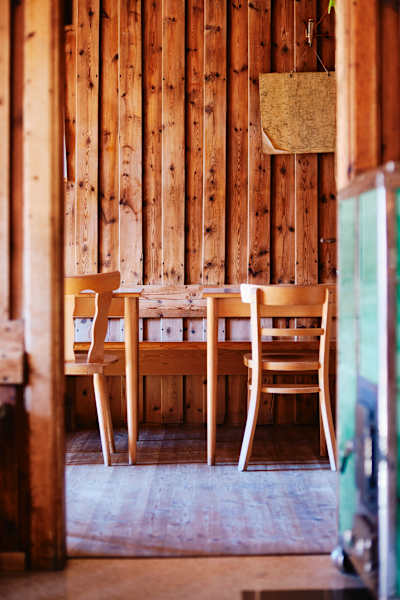Die Gaststube der Ignaz-Mattis-Hütte
