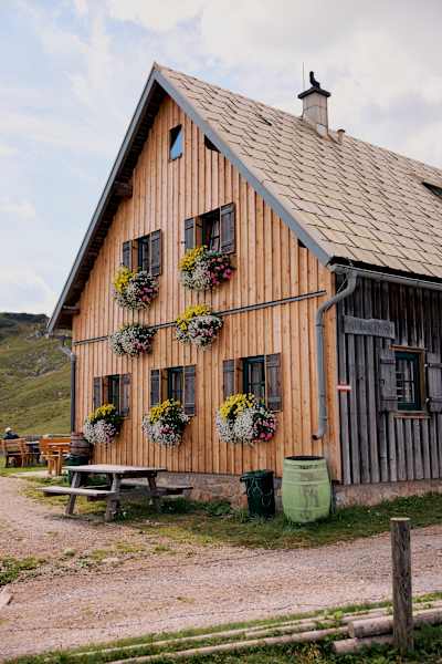 Die Michlbauerhütte auf 1731m Höhe.