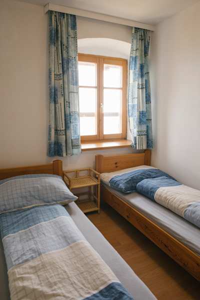 Eines der Zimmer auf der Wolfsberger Hütte