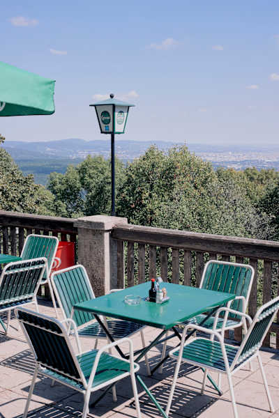 Aussicht von der Terrasse der Franz-Ferdinand-Hütte