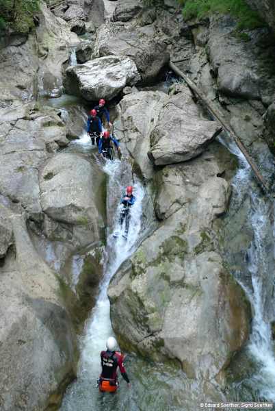 Nervenkitzel auf der »Wasserrutsche«.