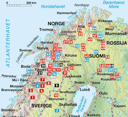 Rother Wanderführer Lappland - Übersichtskarte