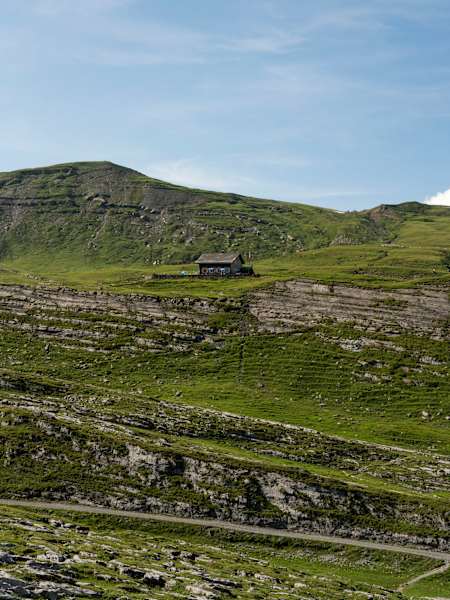 Die Sonnenterrasse der Glattalphütte