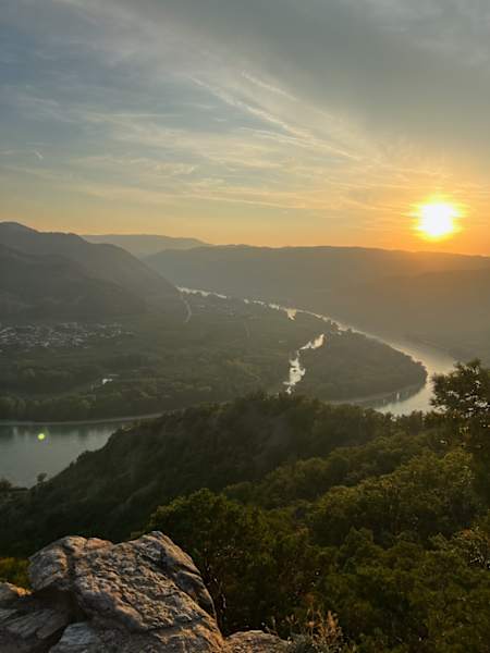 Aussicht von der Kanzel unweit der Fesslhütte in der Wachau