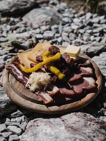 Jause auf der Tappenkarseealm