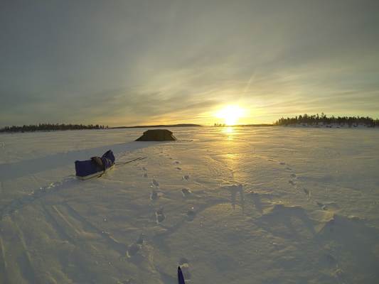 Skiwandern Inarisee Lappland