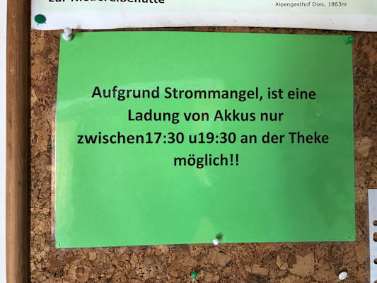 Strom nicht in unbegrenzter Menge zur Verfügung