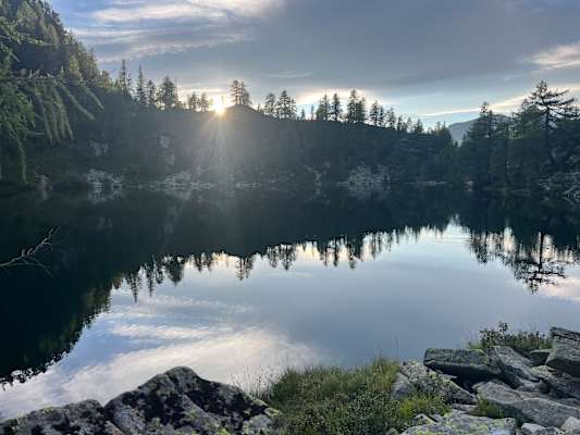 Sonnenuntergang am Lago di Sfii