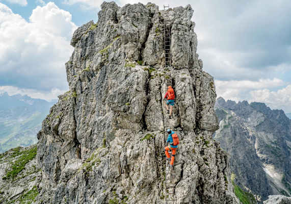 Blick auf das letzte Hindernis den Felsturm