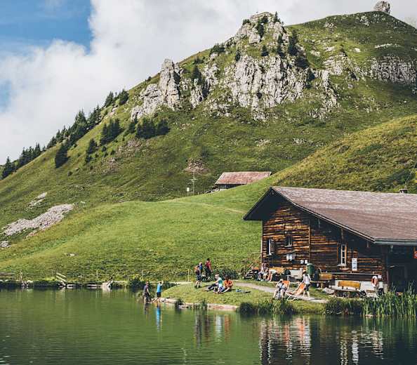 Brunnihütte mit Kindern