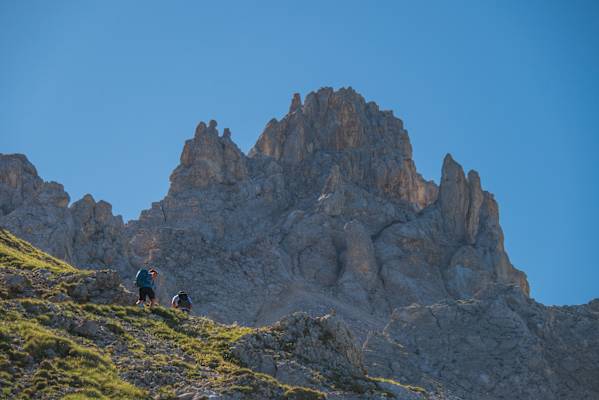 Der Zustieg zur Latemarhütte ist landschaftlich sehr beeindruckend.