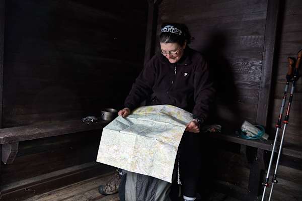 Christine Thürmer unterwegs beim Wandern
