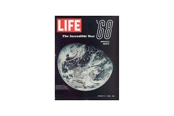 Cover des LIFE-Magazins der Ausgabe Januar 1969: Die Erde von der Apollo-8 aus gesehen