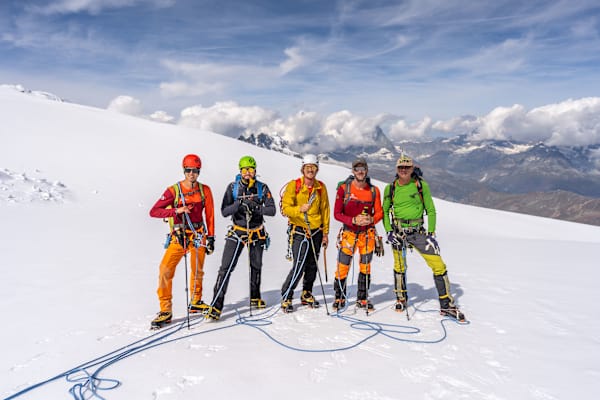 Team-Alpin bei der Monte-Rosa-Hütte
