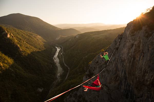 Klettern Highline Banja Luka Bosnien