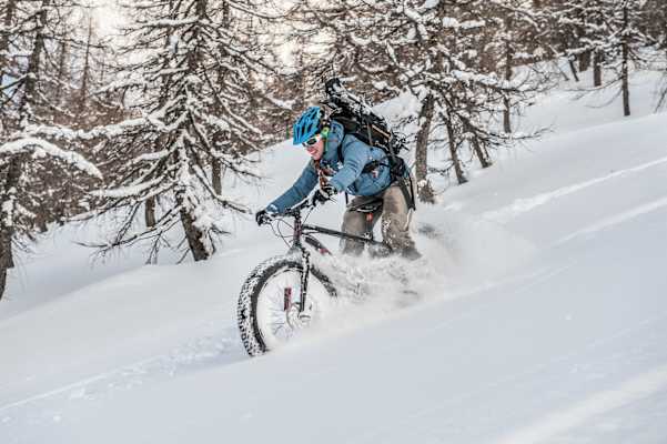 ... und bei der Fatbike-Action im Winter