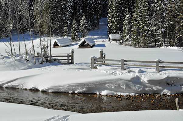 Idyllisch präsentiert sich der Winter im Talschluss von Göriach.